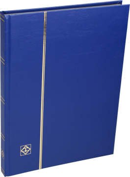 Leuchtturm BASIC Stamp Black Book étage, Couverture rigide, 16 feuilles Page 32 - Bleu - A4 +