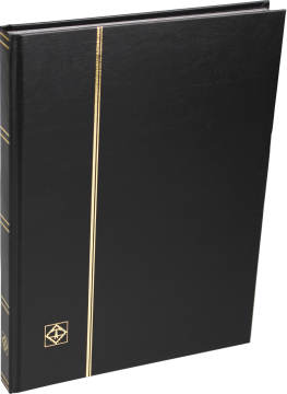 Leuchtturm Pul Defteri BASIC Siyah Zemin, Sert Kapak, 16 Yaprak 32 Sayfa - Siyah - A4+