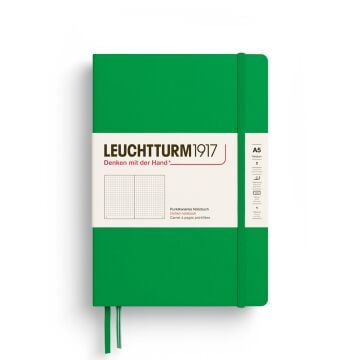 Leuchtturm1917 Not Defteri Orta Boy (A5), Sert Kapak, 251 Numaralandırılmış Sayfa, Bahar Yaprağı - Noktalı