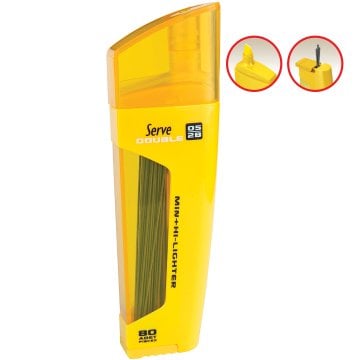 SERVE Double Mekanik Kurşun Kalem Ucu 0.5 mm + Fosforlu Kalem, Sarı