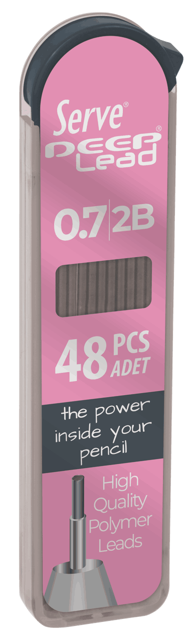 SERVE Deep Mekanik Kalem Ucu 0.7 mm 2B, Şeker Pembe