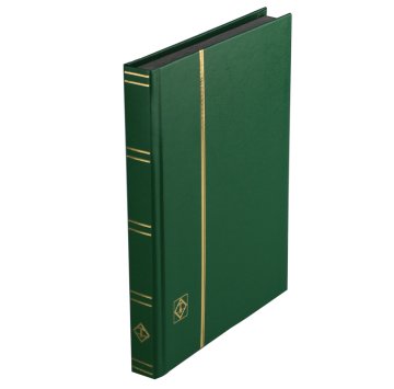 Leuchtturm Pul Defteri BASIC Siyah Zemin, Sert Kapak, 16 Yaprak 32 Sayfa - Yeşil - A5