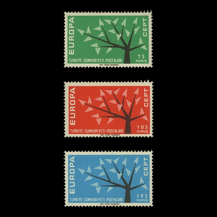 EUROPA-CEPT (17 Eylül 1962) - Türkiye Cumhuriyeti Pul Koleksiyonu