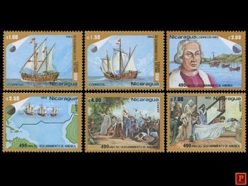 PULKO HistorY 1970 Nikaragua - 1982 - Gemi Temalı Pul Koleksiyonu