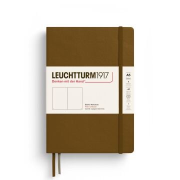 Leuchtturm1917 Not Defteri Orta Boy (A5), Sert Kapak, 251 Numaralandırılmış Sayfa, Baharat Kahvesi - Düz