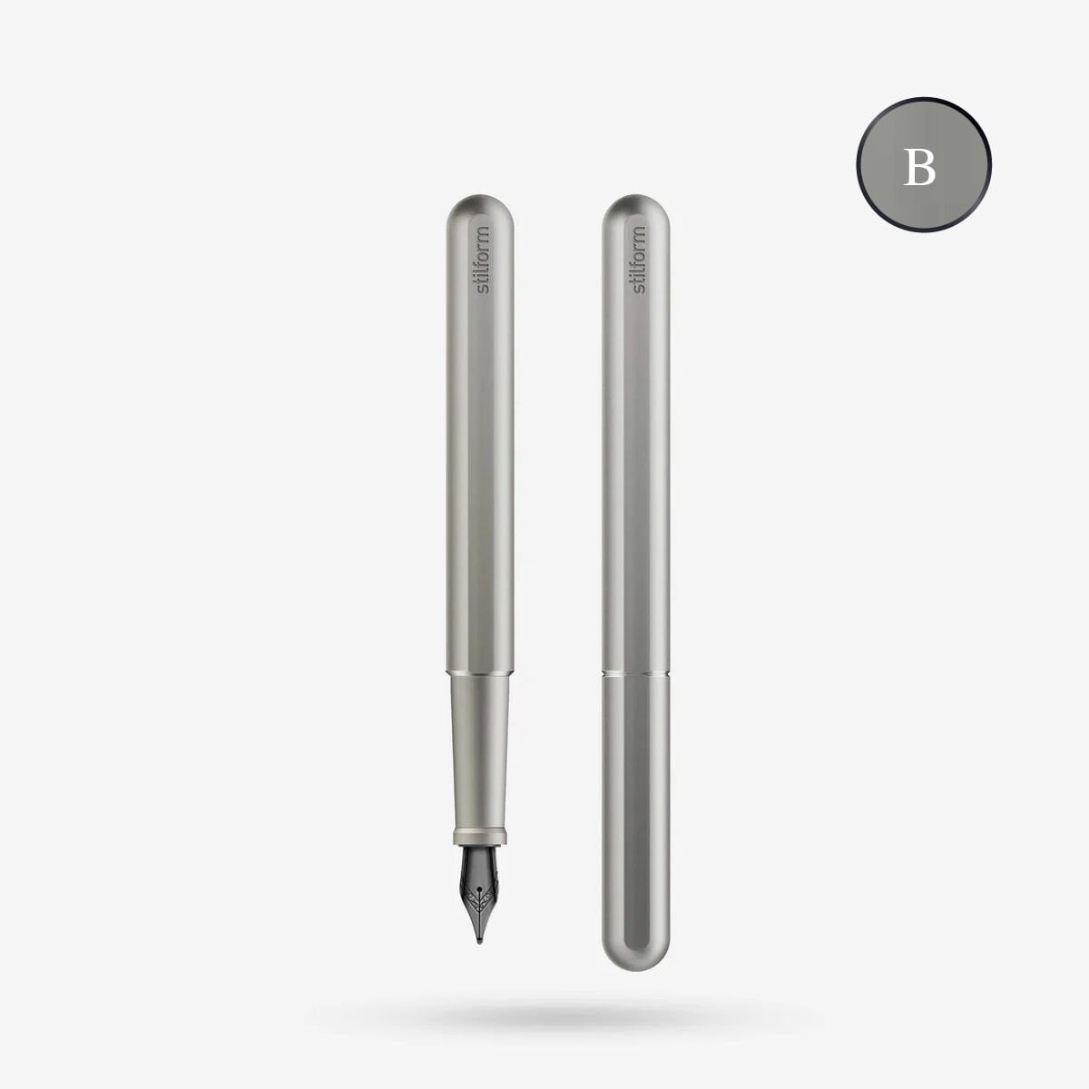 Stilform Dolma Kalem Titanyum Kasa, Titanyum - Titanium Matt - Siyah Metal, B