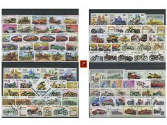 PULKO HistorY 1970 100 Çeşit Damgalı Pul Koleksiyonu Arabalar & Motorsikletler