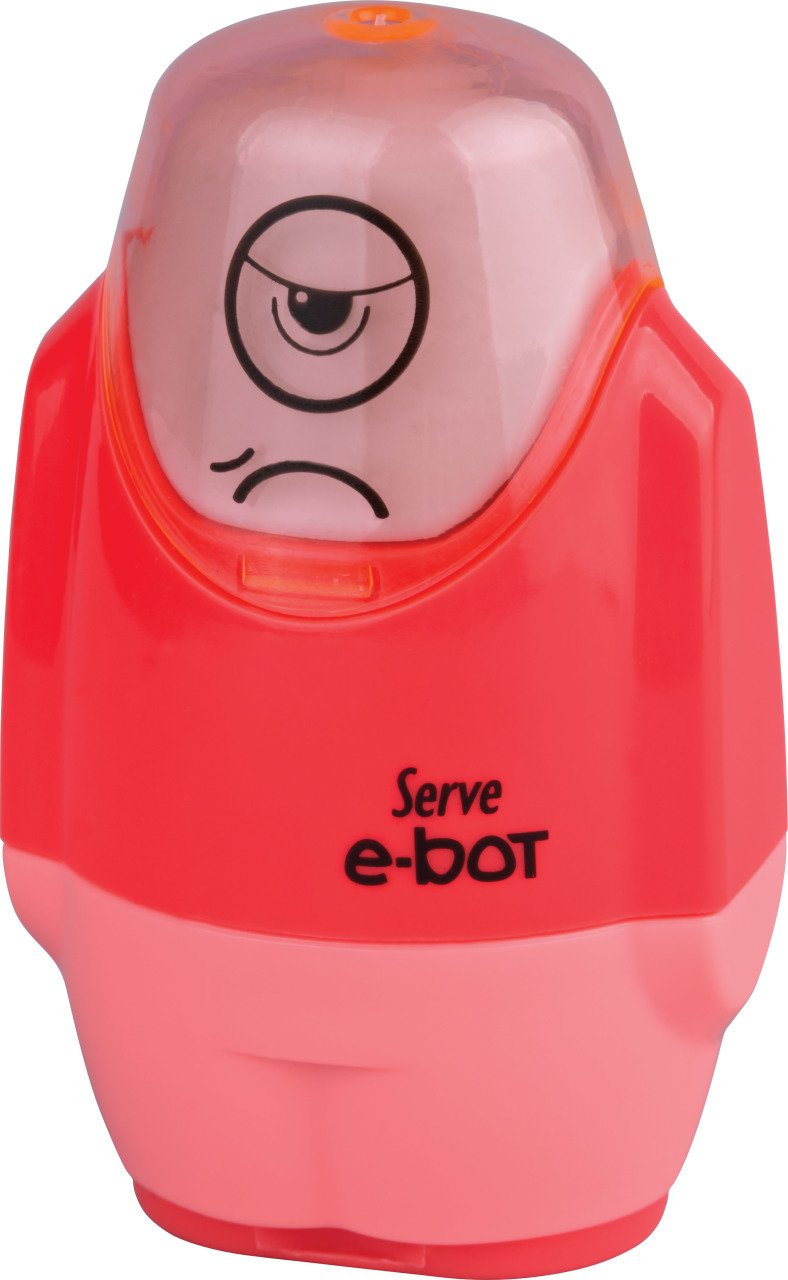SERVE E-BOT Silgili Kalemtıraş, Kırmızı