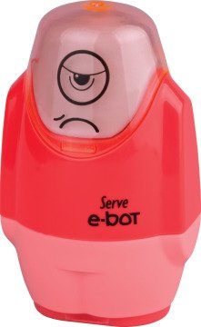 SERVE E-BOT Silgili Kalemtıraş, Kırmızı