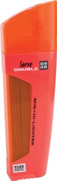 SERVE Double Fosforlu Kalem ve Mekanik Kurşun Kalem Ucu 0.9 mm 2B, Kırmızı