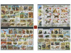PULKO HistorY 1970 100 Çeşit Damgalı Pul Koleksiyonu Hayvanlar