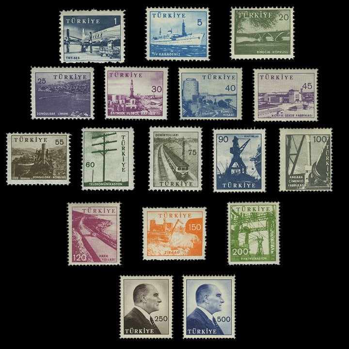 Bildpost-Briefmarken (1959-1960) - Sammlung von Briefmarken der Republik Türkei