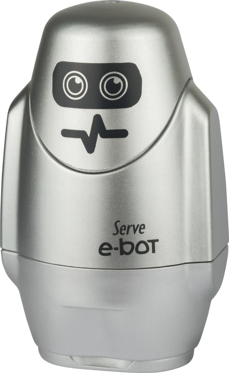 SERVE E-BOT Silgili Kalemtıraş Metalik Renkler, Metalik Gri