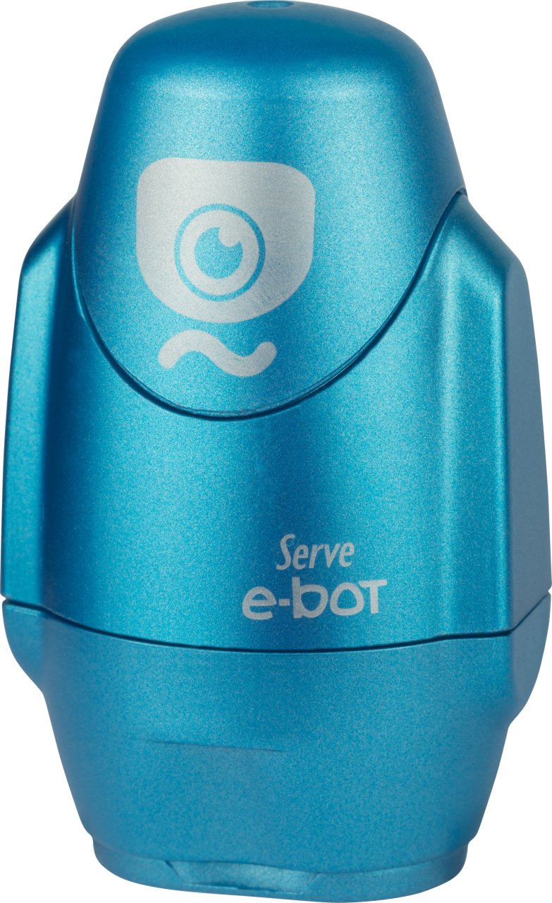 SERVE E-BOT Silgili Kalemtıraş Metalik Renkler, Metalik Mavi