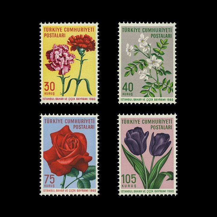 Стамбул Весна и Цветочный Праздник (4 июня 1960 года) - Коллекция марок Турецкой Республики