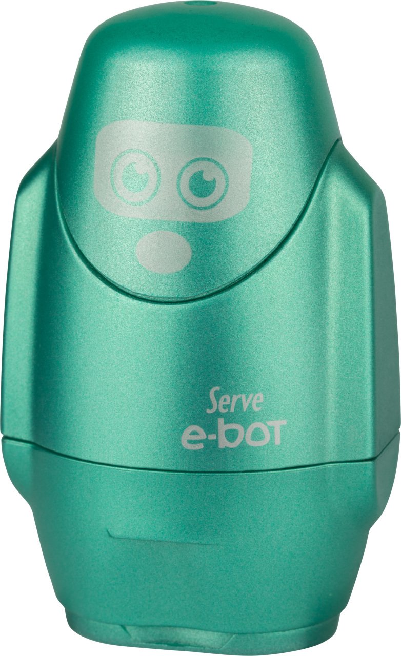 SERVE E-BOT Silgili Kalemtıraş Metalik Renkler, Metalik Yeşil