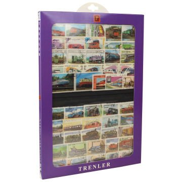PULKO HistorY 1970 100 Çeşit Damgalı Pul Koleksiyonu Trenler