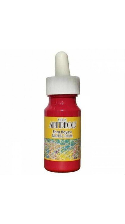 Lisans ARTDECO Ebru Boyası 30 ml, Kırmızı