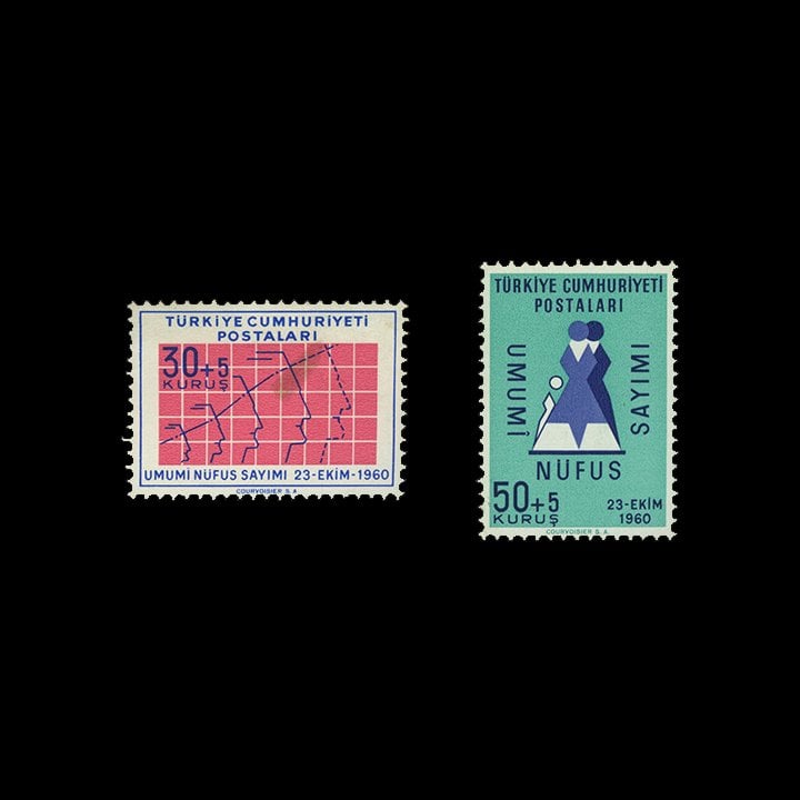 Volkszählung (19. September 1960) - Briefmarkensammlung der Republik Türkei