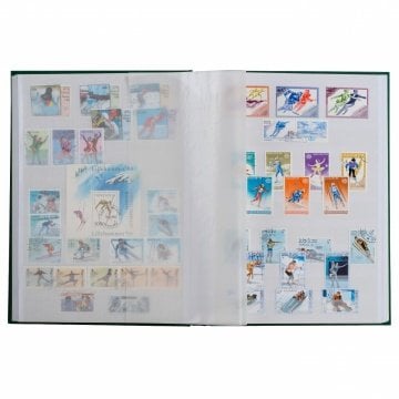 Leuchtturm Pul Defteri BASIC Beyaz Zemin, Sert Kapak,