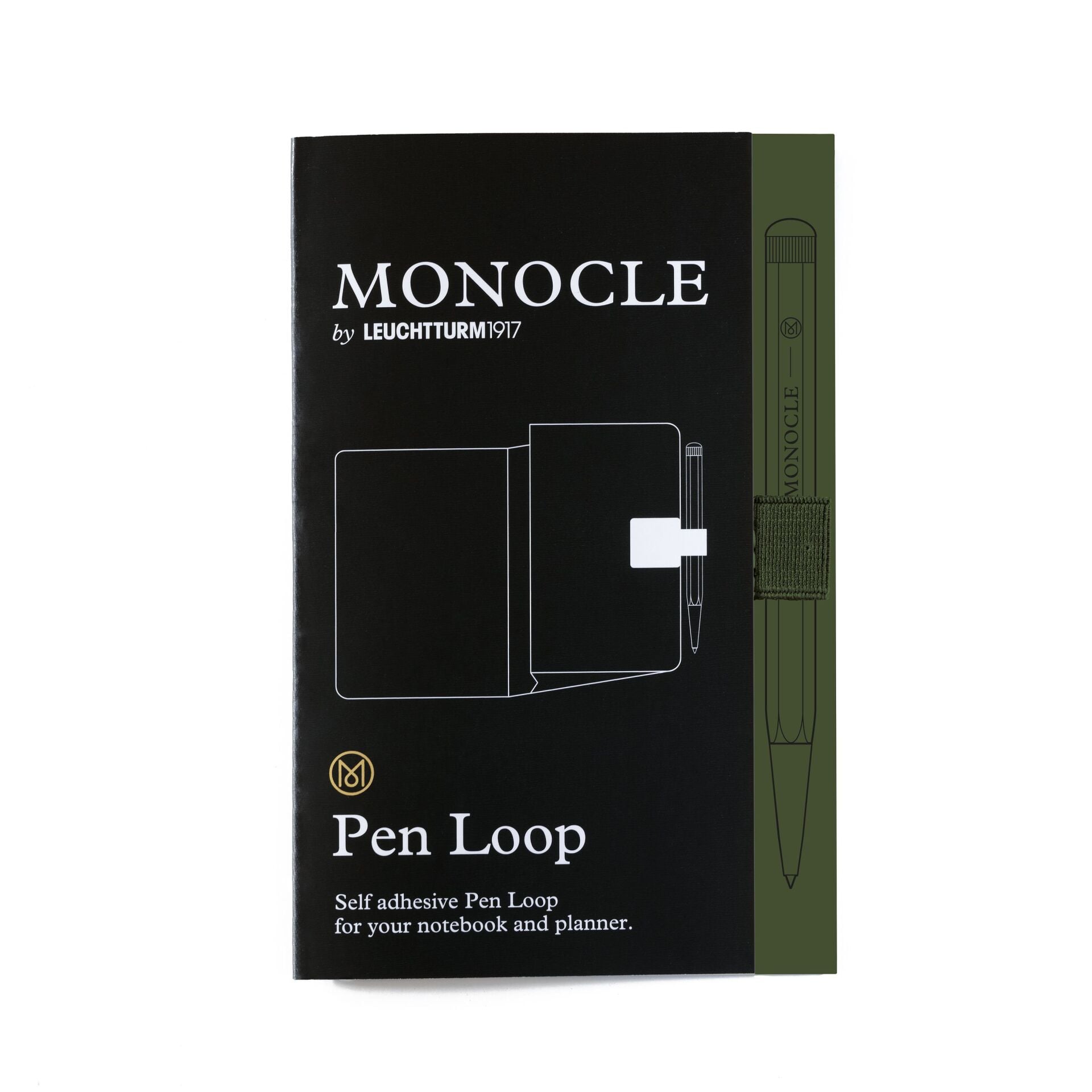 Leuchtturm1917 Monocle Serisi Pen Loop, Kalem Tutacağı, Zeytin Yeşili