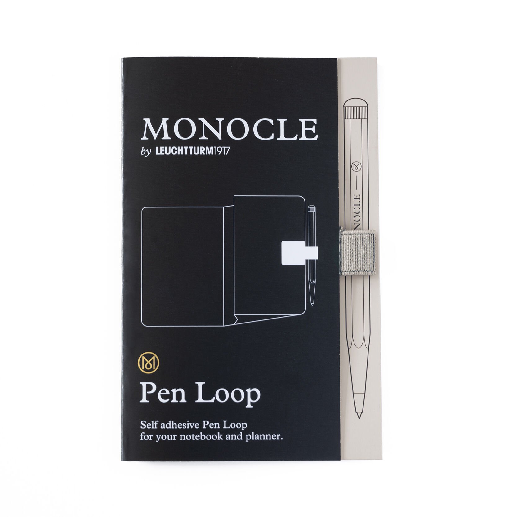 Leuchtturm1917 Monocle Serisi Pen Loop, Kalem Tutacağı, Açık Gri