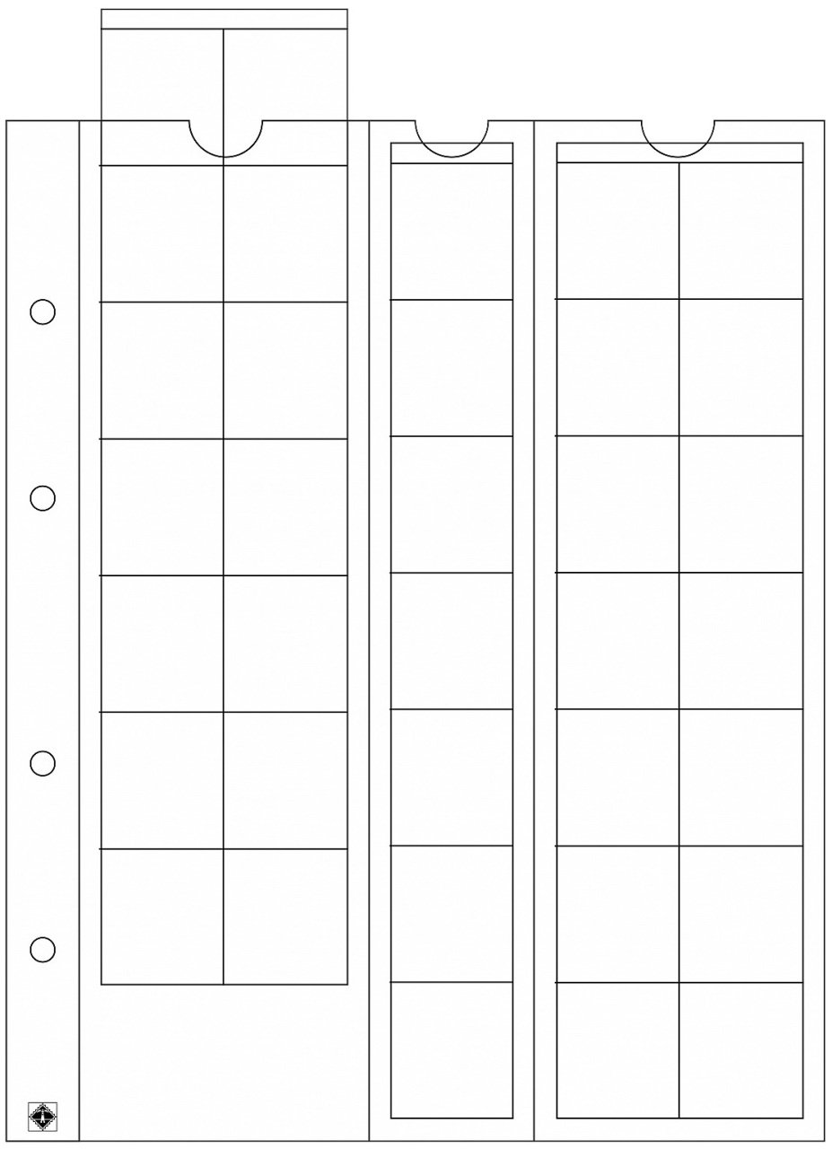 Leuchtturm OPTIMA Madeni Para Yaprakları, 26mmØ - 40 Cep'li (EURO Özel)
