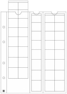 Leuchtturm OPTIMA Madeni Para Yaprakları, 27mmØ - 35 Cep'li