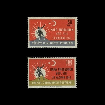Türk Kara Ordusu'nun 600. Yıllı (28 Haziran 1963) - Türkiye Cumhuriyeti Pul Koleksiyonu