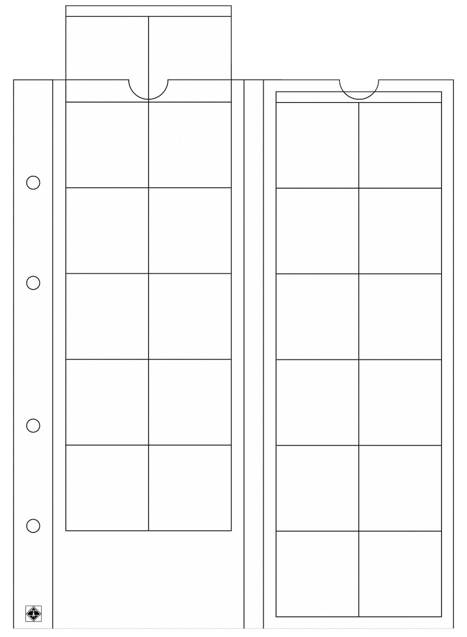 Leuchtturm OPTIMA Madeni Para Yaprakları, 34mmØ - 24 Cep'li