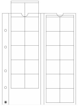 Leuchtturm OPTIMA Madeni Para Yaprakları, 34mmØ - 24 Cep'li