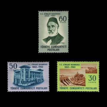 100-летие Зираат Банка (27 августа 1963) - Коллекция марок Турецкой Республики - Коллекция марок Турецкой Республики