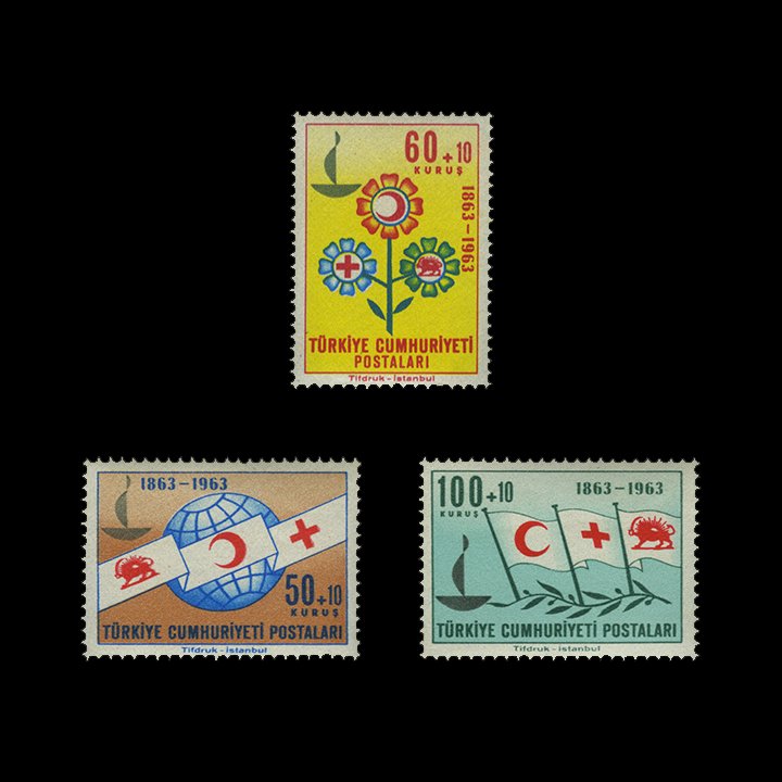 Kızılhaç'ın 100. Yılı (1 Ağustos 1963)- Türkiye Cumhuriyeti Pul Koleksiyonu