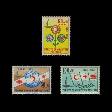 Kızılhaç'ın 100. Yılı (1 Ağustos 1963)- Türkiye Cumhuriyeti Pul Koleksiyonu