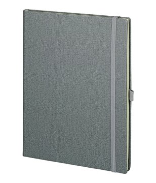 PULKO Notebook Not Defteri, (19x25cm), Termo Deri, 192 Sayfa, Düz, 001 Gri