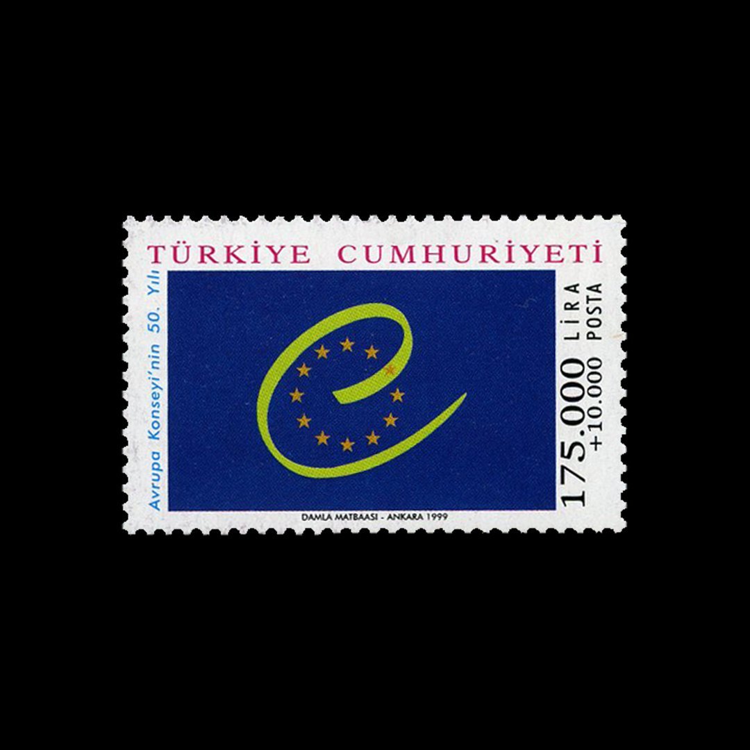 Avrupa Konseyinin 50. Yılı (30 Nisan 1999) - Türkiye Cumhuriyeti Pul Koleksiyonu