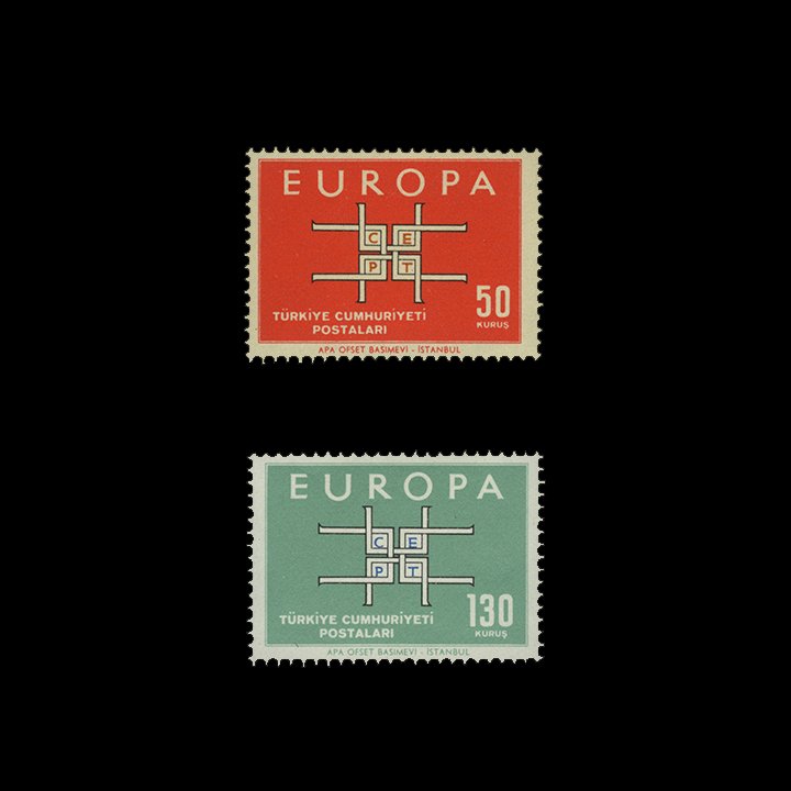 EUROPA-CEPT Günü (16 Eylül 1963) - Türkiye Cumhuriyeti Pul Koleksiyonu