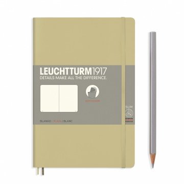Leuchtturm1917 Not Defteri Çanta Boy (B6+), Yumuşak Kapak, 123 Numaralandırılmış Sayfa, Kum Gri - Düz
