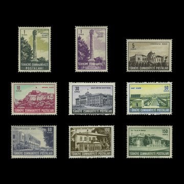 Иллюстрированные постоянные почтовые марки (с февраля по октябрь 1963 года) - Коллекция марок Турецкой Республики