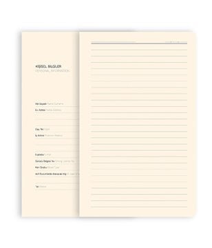 PULKO Notebook Not Defteri, (13x21cm), Termo Deri, Sert Kapak,  192 Sayfa, Çizgili, 014