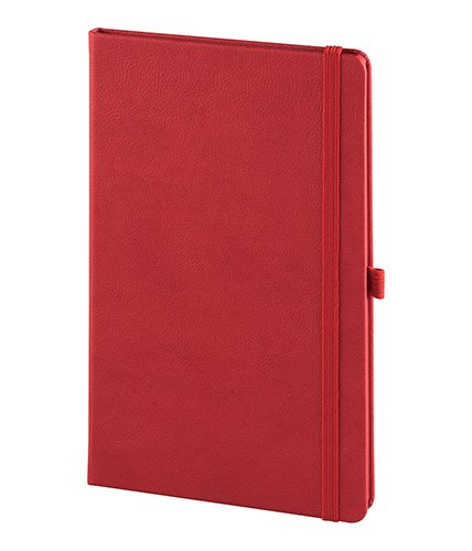 PULKO Notebook Not Defteri, (13x21cm), Termo Deri, Sert Kapak,  192 Sayfa, Çizgili, 014 Kırmızı
