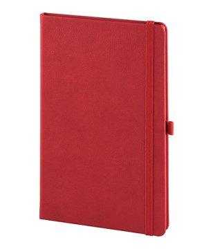 PULKO Notebook Not Defteri, (13x21cm), Termo Deri, Sert Kapak,  192 Sayfa, Çizgili, 014 Kırmızı