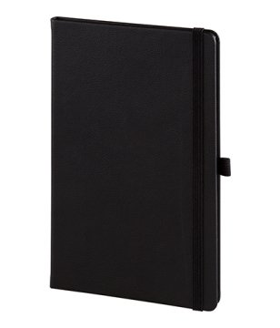 PULKO Notebook Not Defteri, (13x21cm), Termo Deri, Sert Kapak,  192 Sayfa, Çizgili, 014 Siyah