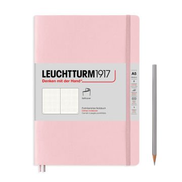 Leuchtturm1917 Not Defteri Orta Boy (A5), Yumuşak Kapak, 121 Numaralandırılmış Sayfa, Pudra - Noktalı