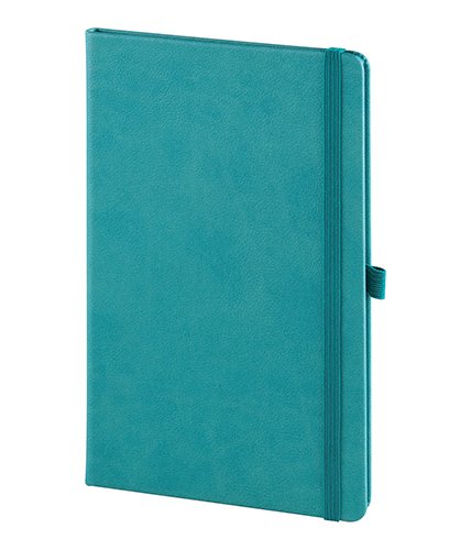PULKO Notebook Not Defteri, (13x21cm), Termo Deri, Sert Kapak,  192 Sayfa, Çizgili, 014 Turkuaz