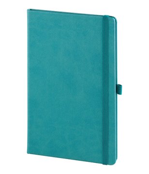 PULKO Notebook Not Defteri, (13x21cm), Termo Deri, Sert Kapak,  192 Sayfa, Çizgili, 014 Turkuaz