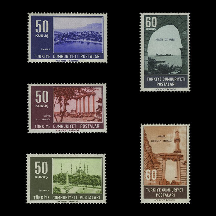 Turistik (1964) - Türkiye Cumhuriyeti Pul Koleksiyonu