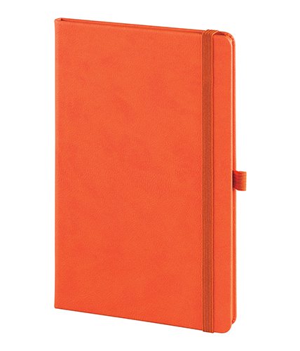 PULKO Notebook Not Defteri, (13x21cm), Termo Deri, Sert Kapak,  192 Sayfa, Çizgili, 014 Turuncu