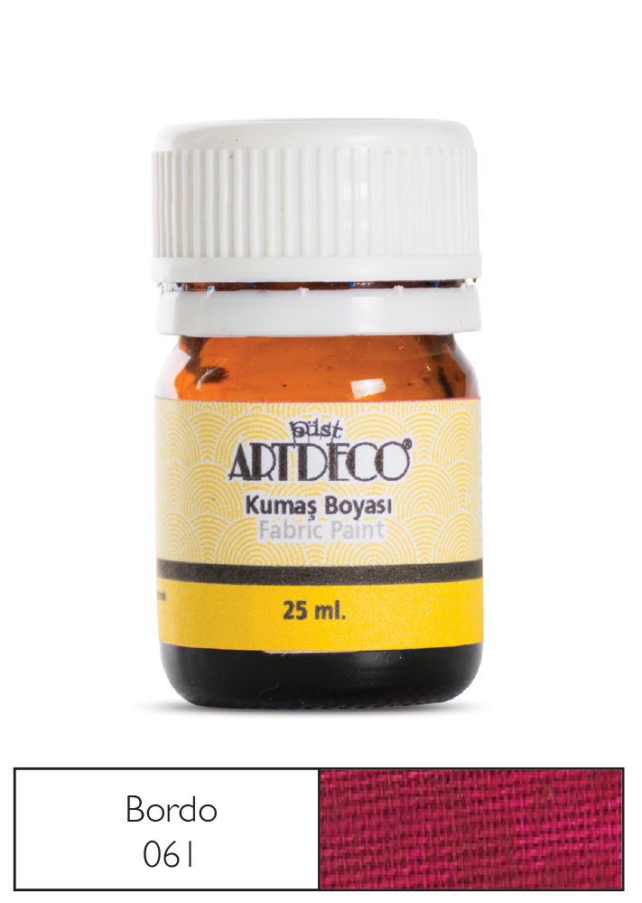 Lisans ARTDECO Kumaş Boyası 25 ml, Bordo