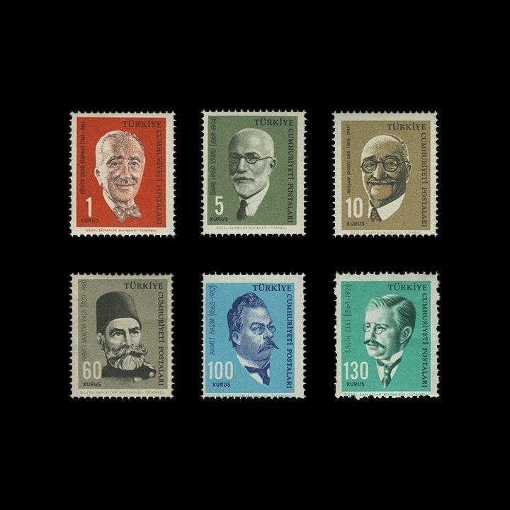 Türk Büyükleri ve Meşhurları (27 Eylül 1964) - Türkiye Cumhuriyeti Pul Koleksiyonu